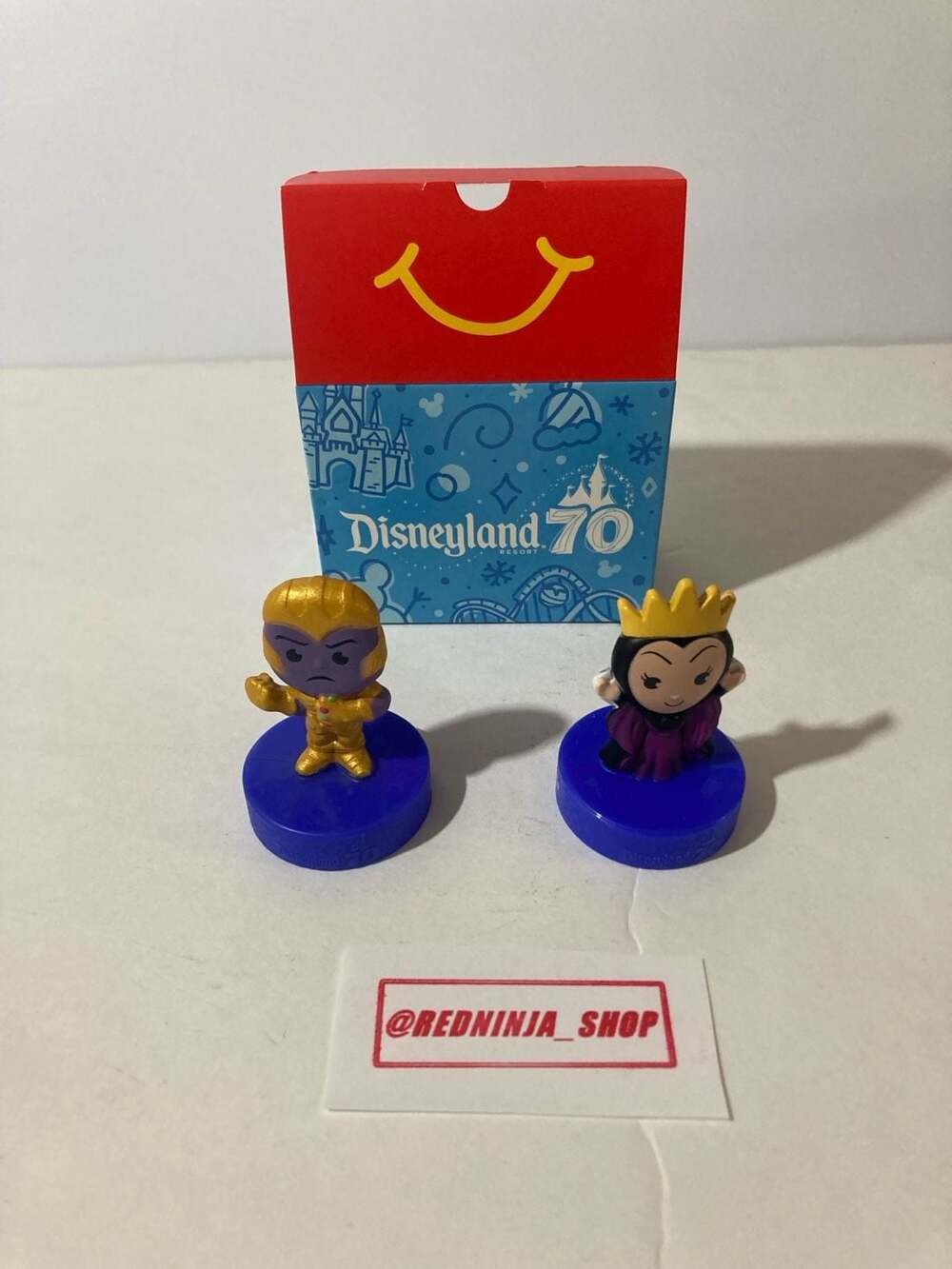 McDonald's Disneyland Resort 70th Anniversary Thanos and Evil Queen Figures